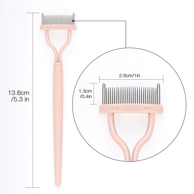 IDN Portable Eyelash Comb Applicator Handle Makeup Stainless Steel Easy to Use Mascara Cosmetic Tools for Beauty Essential to Daily Makeup