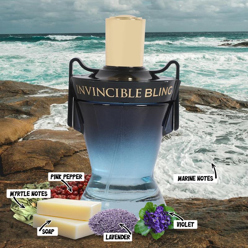 Invincible Bling Eau de Toilette Natural Spray Cologne for Men 100ml 3.4fl.oz. - Fragrance for Men