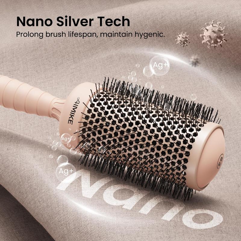 AIMIKE Round Brush for Blow Out, Large Round Hair Brush w Nano Ion Thermal Ceramic Tech, Professional Round Brush for Blow Drying & Styling, Maximum Volume and Shine