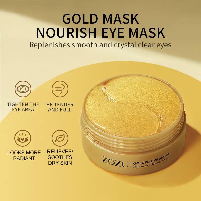 Avocado & Gold Eye Mask, Natural Moisturizing Eye Mask, Reduces Puffiness, Soothing Dry Skin, Eye Care Product for Daily Use, Summer Gift, Christmas Gift