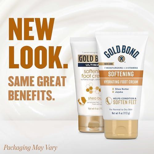 Gold Bond Softening Foot Cream with Shea Butter, 4 oz. - Softens Rough & Dry Feet