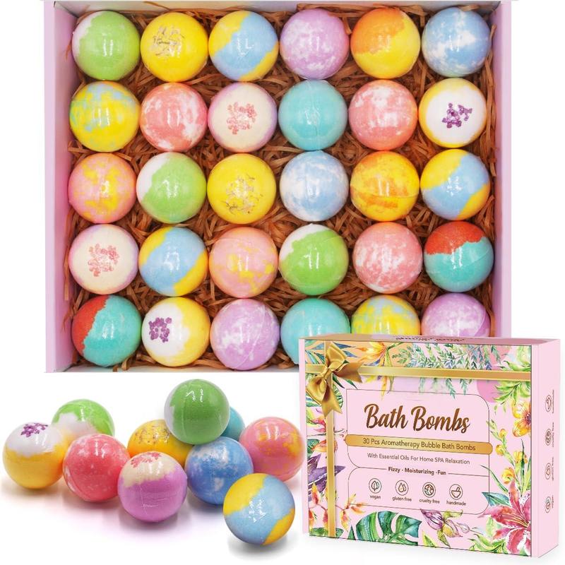 15pcs Bath Balls Gift Set for Women, Handmade Bubble Bath Balls, Christmas Relaxation Gift