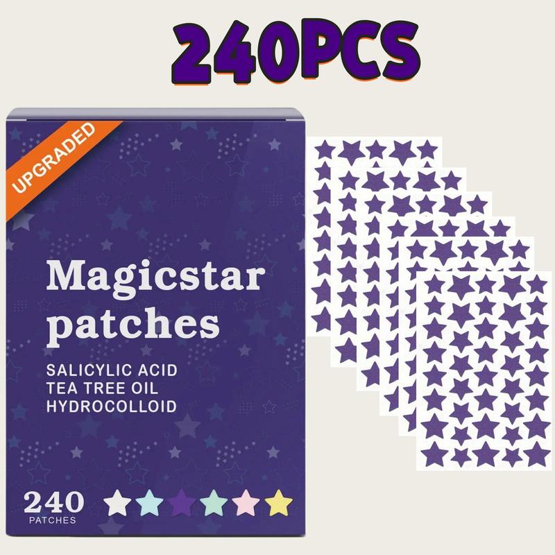 Star Shaped Acne Patches, 240pcs box Invisible Acne Cover Patches, Hydrocolloid Face Blemish Covering Patches, Skin Care Products for Women & Men