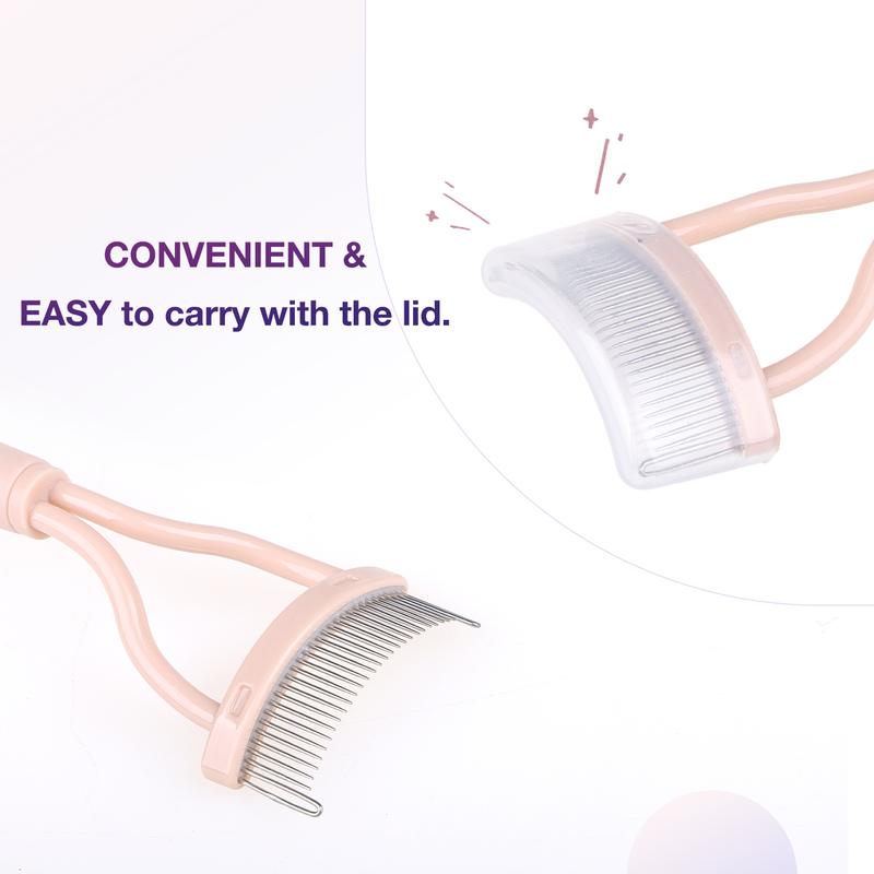 IDN Portable Eyelash Comb Applicator Handle Makeup Stainless Steel Easy to Use Mascara Cosmetic Tools for Beauty Essential to Daily Makeup