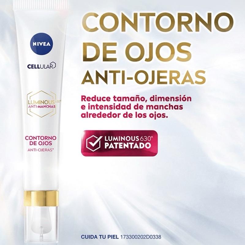 NIVEA LUMINOUS630 Eye Contour Cream 15ml - Anti-Aging Treatment with Hyaluronic Acid and Caffeine - Moisturize