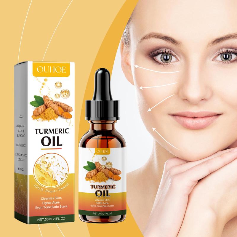 Turmeric Oil, 1 2 Boxes Gentle Cleansing & Moisturizing Facial Skin Care Essential Oil, Hydrating Facial Essence, Skin Care Product for Women & Men