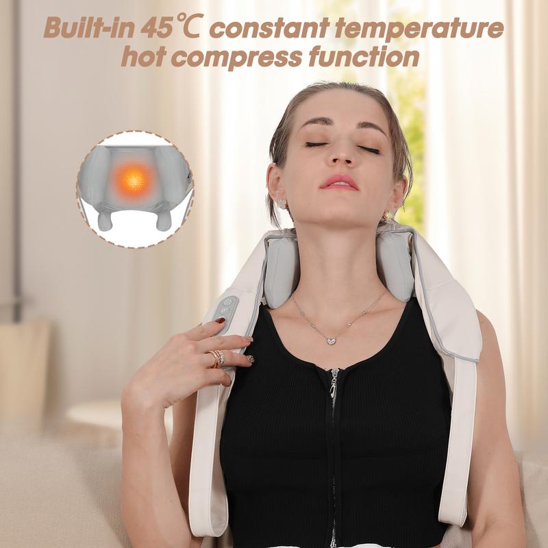 Bingdoo Shiatsu Shoulder and Neck Massager,massage machine,rechargeable,neck pain,Relaxing Shoulder and Neck,Home,Car,Thanksgiving,Christmas,Black Friday,Gifts