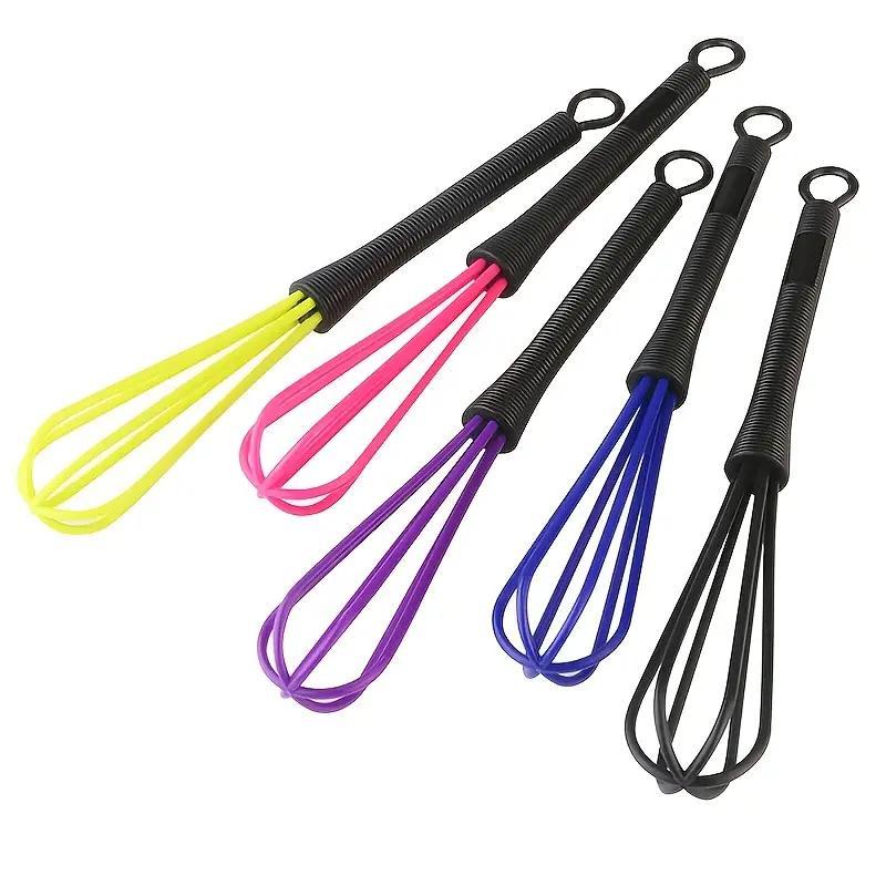 Random Color Oil Baking & Hair Dyeing Mixer, 3 Counts set Plastic Salon Barber Hairdressing Hair Color Dye Whisk Mixer Stirrer Tool, Heatless Styling Tools for Home & Salon Use