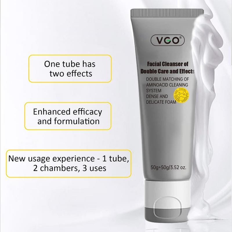 VGO Vitamin C Serum 30ml ,Moisturizer and Facial Cleanser Set  for Hydration, Skin  Radiance Face care set lotion moisturizing set moisturizing skin care moisturizing cream face cream Snail Protein face cream vgo long-lasting