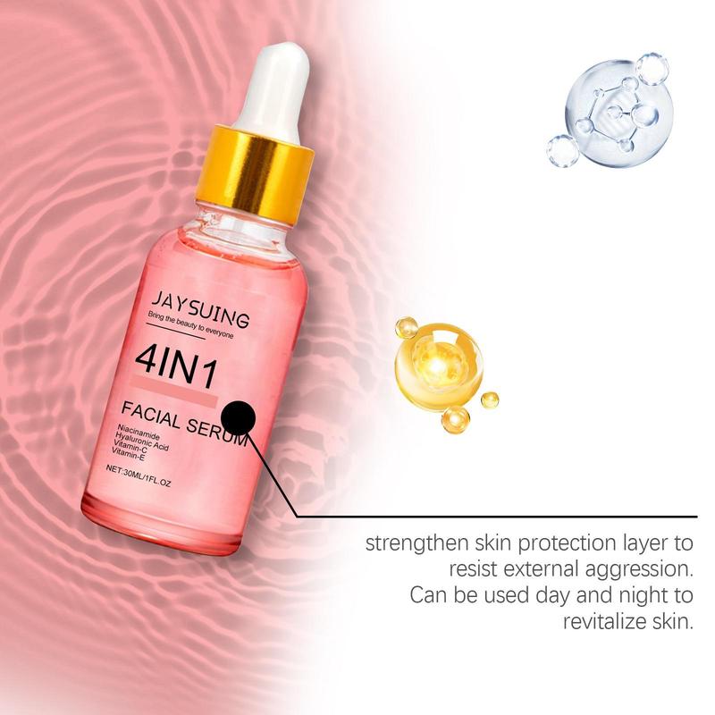 4 in 1 Niacinamide Facial Serum, Moisturizing Facial Care Essence for Soothing Dry Skin, Quick Absorption Facial Skin Care Products for Women