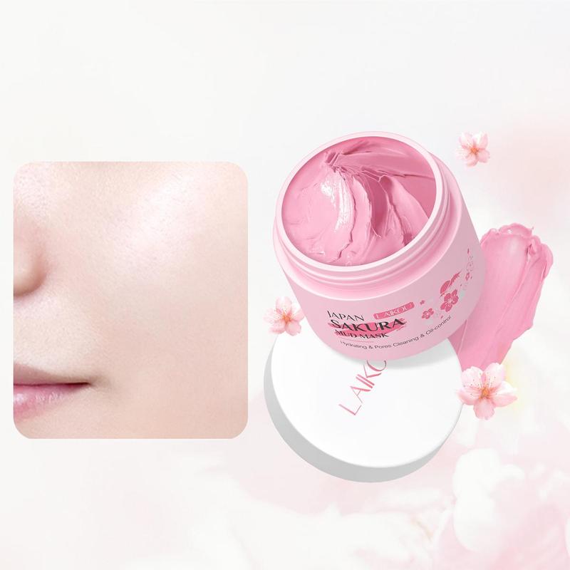 Sakura Deep Cleansing Mud Mask, 3 Counts set Moisturizing Facial Mask, Hydrating Face Mask, Face Care Product for Women & Men