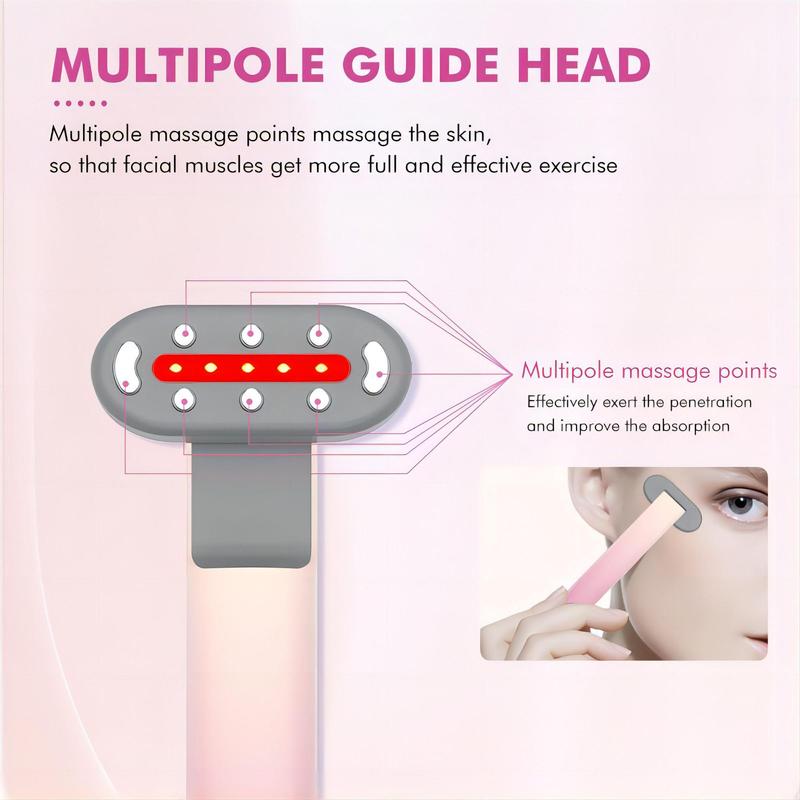 Multifunctional Beauty Wand, 1 Count Portable Handheld Face & Neck & Eye Massager with 3 Massage Modes, Skincare Tool for Women