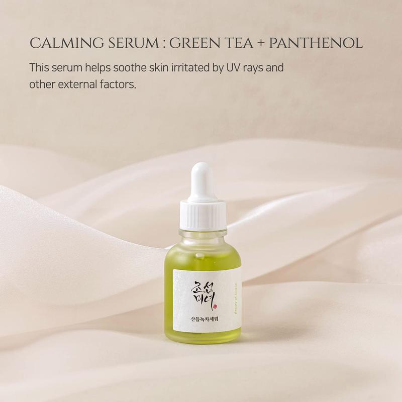 [Beauty of Joseon] Calming Serum : Green tea+Panthenol 30ml, Green tea+Panthenol 30ml, Moisturizing Sensitive, Soothing, Acne-Prone, UV Irritated Skin, 30% Mugwort Extract, Soothes Skin, Daily Korean Skin Care, Viral Serum