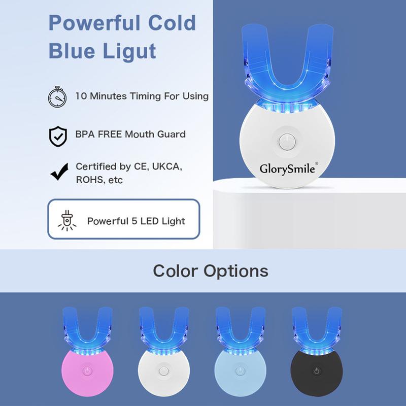 Teeth Whitening Kit,Teeth Whitening Light with 3 Carbamide Peroxide Teeth Whitening Gel for Sensitive Teeth, Effective, Travel-Friendly, Gentle,Safe,Easy to Use