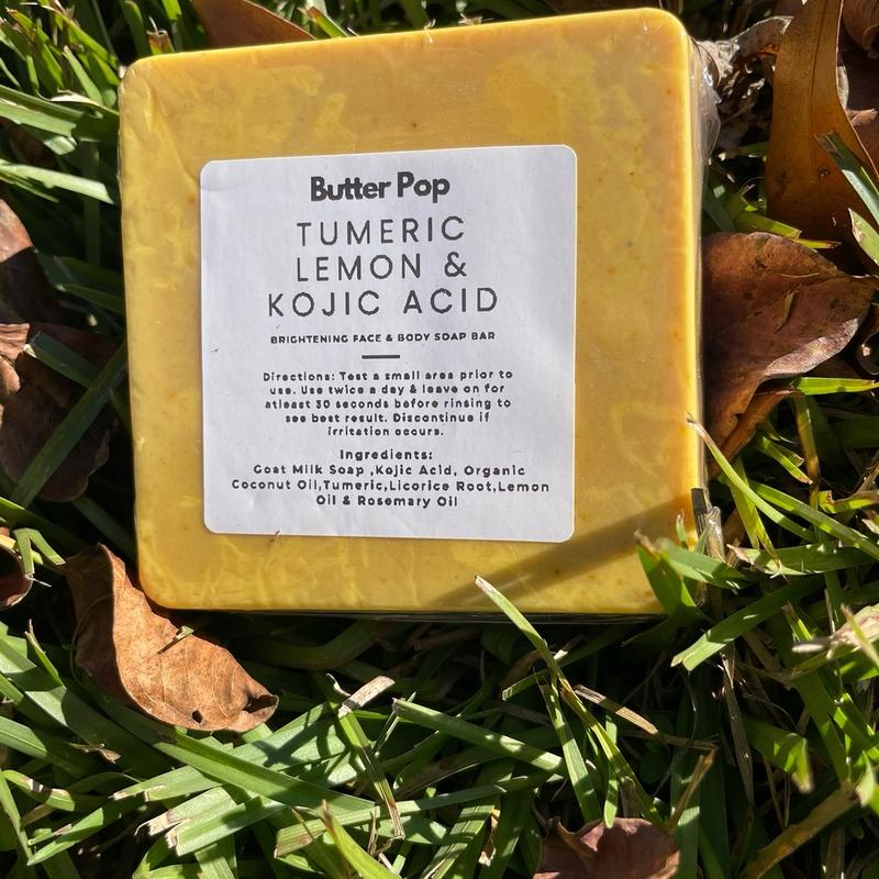 Tumeric Lemon & Kojic Acid Brightening Soap,Dark Spot Reducer