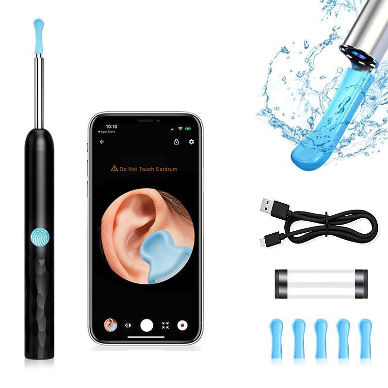 Portable Ear Cleaner with Camera, Waterproof Ear Cleaning Tool with Camera, Ear Wax Removal Tool, Ear Cleaning Tool for Home & Travel