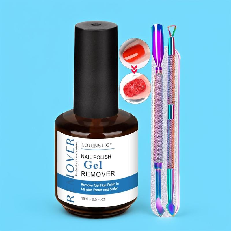 LOUINSTIC Gel Nail Polish Remover Kit - Quick and Easy Removal in 2-5 Minutes - Nail Care, Manicure