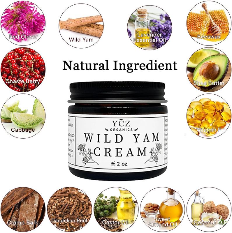 Wild Yam Cream, Wild Yam Cream Organic for Hormone Balance,Women's Organic Wild Yam Root Cream,Natural Night Sweats Cream for Man & WomenPromoting Perimenopause & Menopause Support