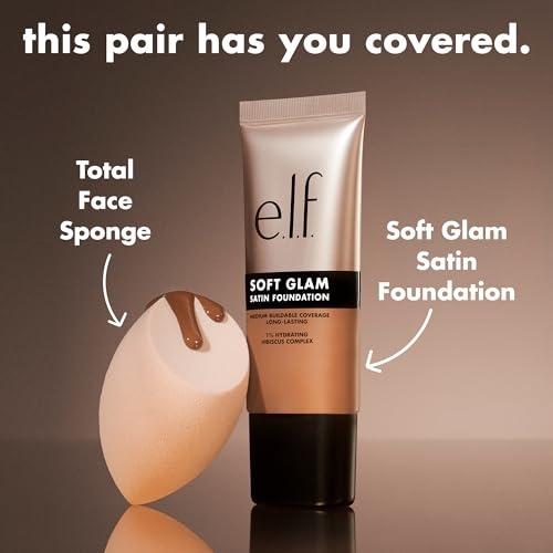 e.l.f. Soft Glam Foundation, Medium Coverage, Long-Lasting & Buildable Foundation For A Smooth, Satin Finish, Vegan & Cruelty-Free, 25 Light Neutral Powder Makeup Cosmetic