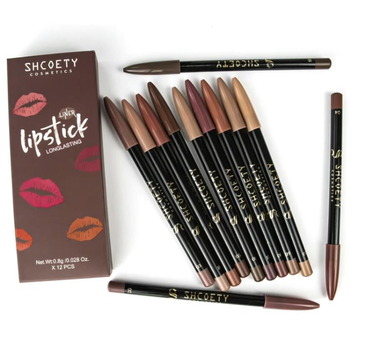 Long Lasting Lip Liner Set for SummerGift,Matte Lip Liner, Tinted Lip LinerPencil, Easy Coloring Lip Liner, Girls andWomen Makeup Accessories, LipsMakeup Products, Fall Gift Eyeliner Lipliner Cosmetic Eyeliner Lipliner