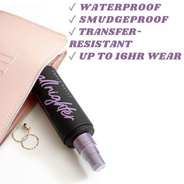 All Nighter Waterproof Makeup Setting Spray for Face, Long-lasting, Award-winning Finishing Spray for Smudge-proof & Transfer-resistant Makeup, 16 HR Wear, Oil-free, Natural Finish, Vegan Cosmetic Cosmetic Cosmetic