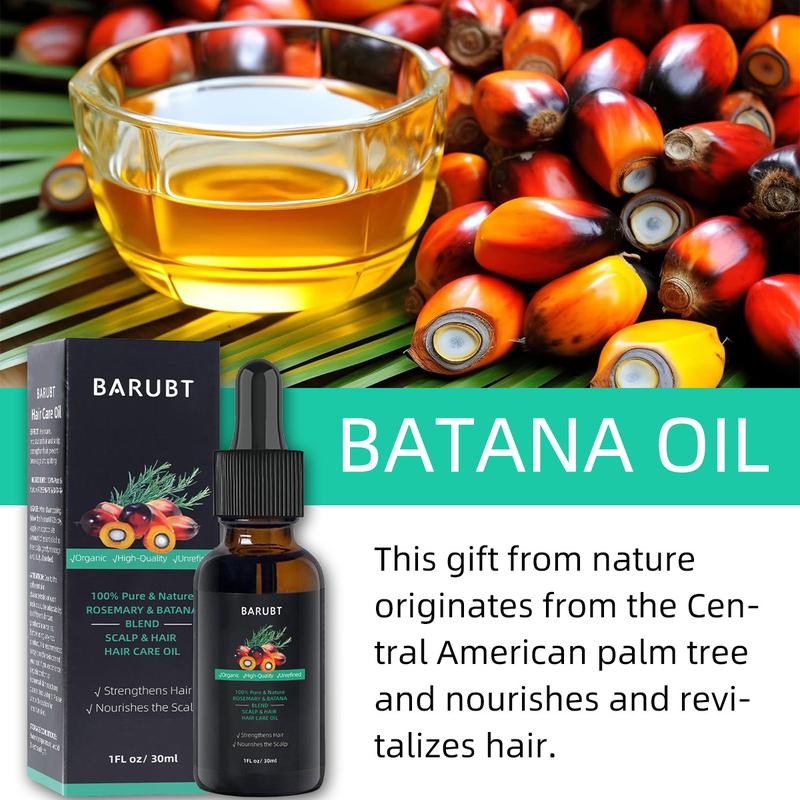 Rosemary & Batana Oil -Blended with Jojoba & Argan Oil-100% Organic Essential Oil forHair Haircare Daily Repairing Restore