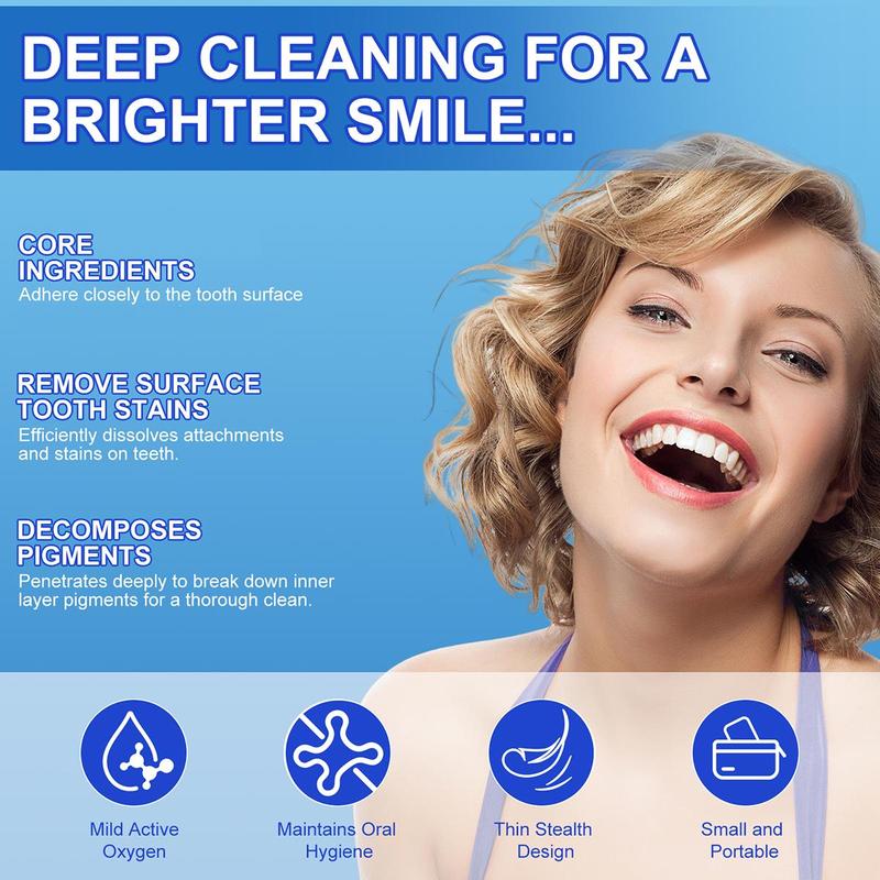 Teeth Brightening Strips, 1 Box Teeth Brightening Sticker, Oral Care Sticker, Dental Care Product for Men & Women