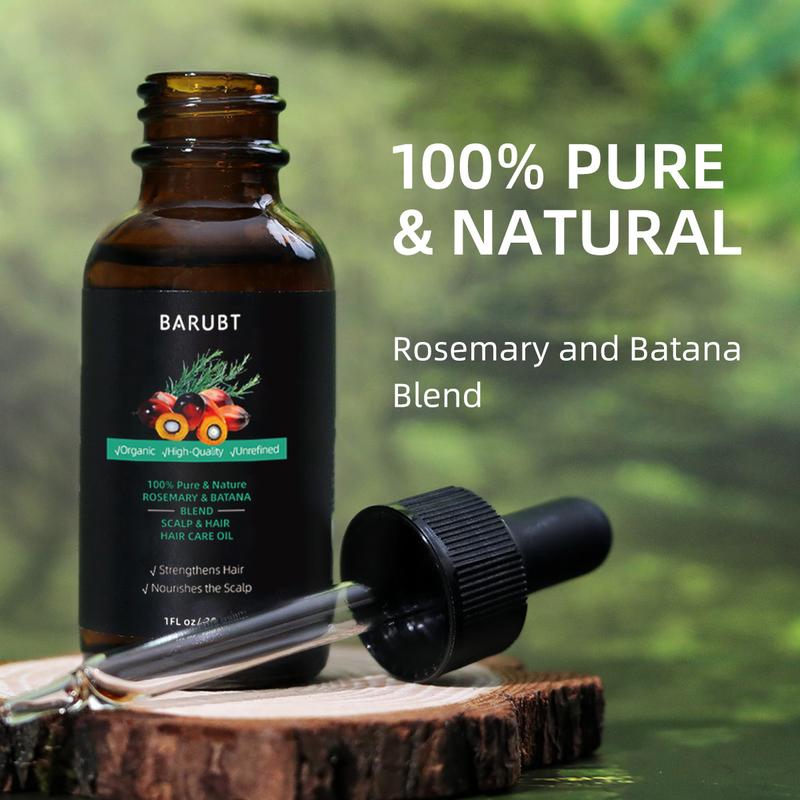 Rosemary & Batana Oil -Blended with Jojoba & Argan Oil-100% Organic Essential Oil forHair Haircare Daily Repairing Restore