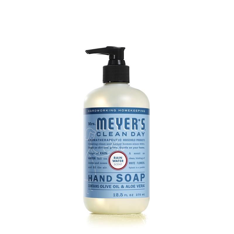 Mrs. Meyer's Clean Day Hand Soap, Rain Water Scent, 12.5 Ounce Bottle