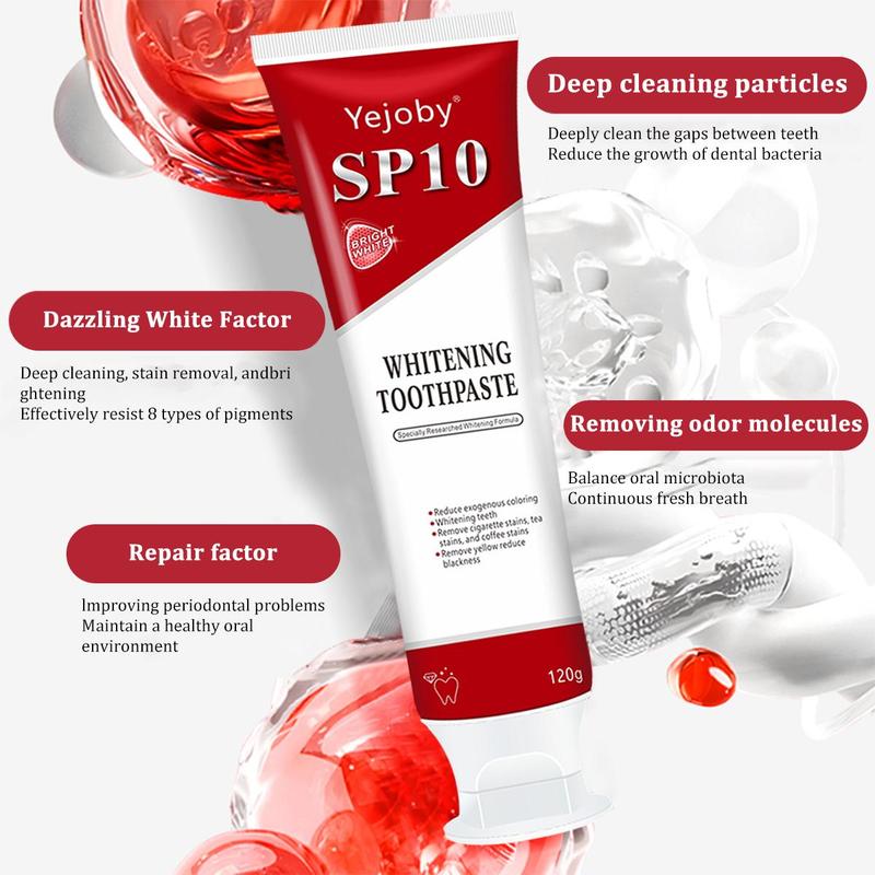 [Upgraded Version] SP-10 whitening Toothpaste, Super sp10 brightening Oral probiotic, sp 10 Bright White Toothpaste for Stain Removing, Fresh Breath & Teeth Health  Whitening Solution Effect is better than SP-7 and SP-8,SP-6 SP-4 sp-6 sp8 sp6 sp4 SP-10