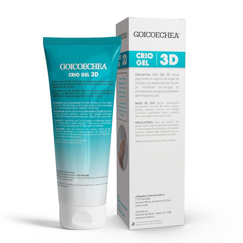 Goicoechea 3D Crio Gel: Triple Action Cryoactive, Cooling Tech for Cellulite & Orange Peel Skin, 6.76 fl oz