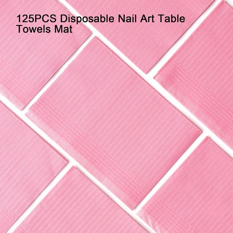 125PCS Disposable Nail Art Table Towels Mat 13