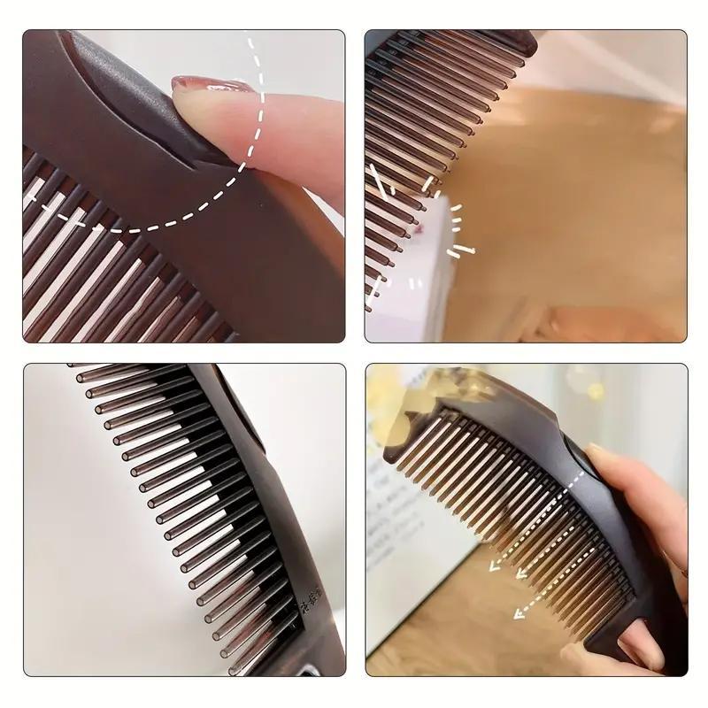 Multifunctional Scalp Cleansing & Oil Removing Hair Brush, 2 Counts Portable Hollowed Design Massage Comb, Hair Styling Tool for Women & Men