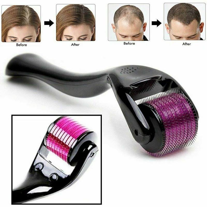 Microneedle 540 Titanium Derma Roller, Boost Hair & Beard Growth, Anti-Hair Loss