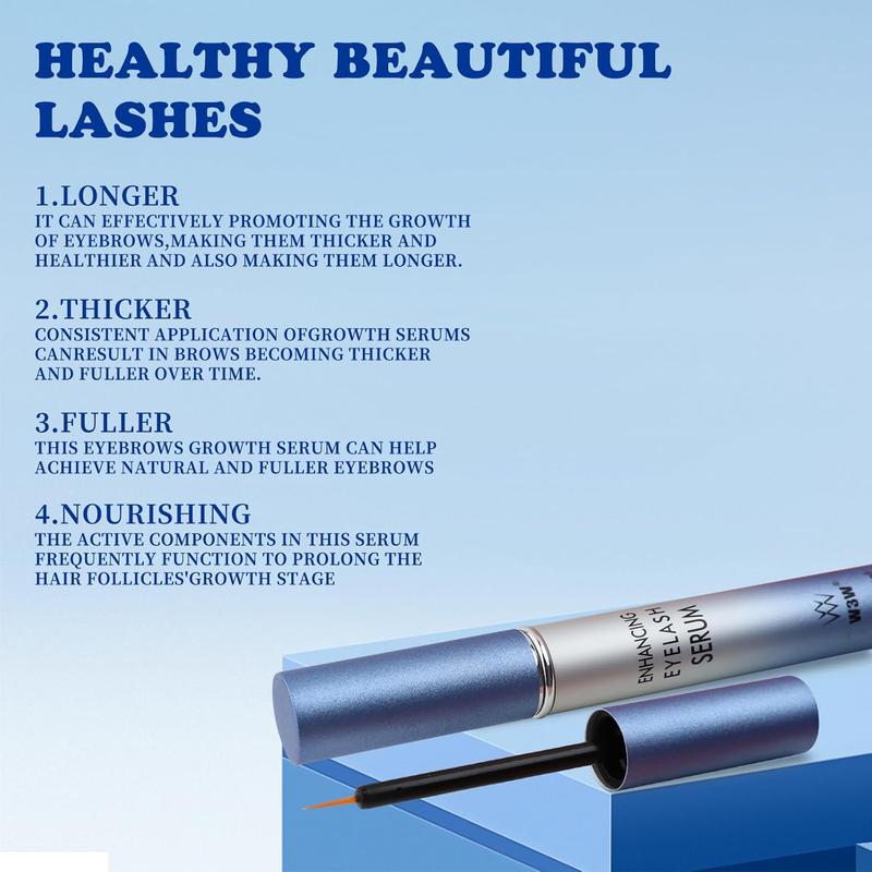 W3W Eyelash Growth Serum and Brow Enhancer to Grow Thicker, Luscious Lashes,Longer Lashes for Long