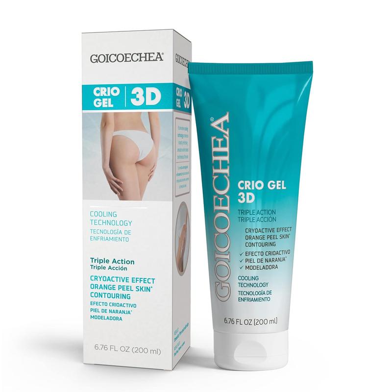 Goicoechea 3D Crio Gel: Triple Action Cryoactive, Cooling Tech for Cellulite & Orange Peel Skin, 6.76 fl oz