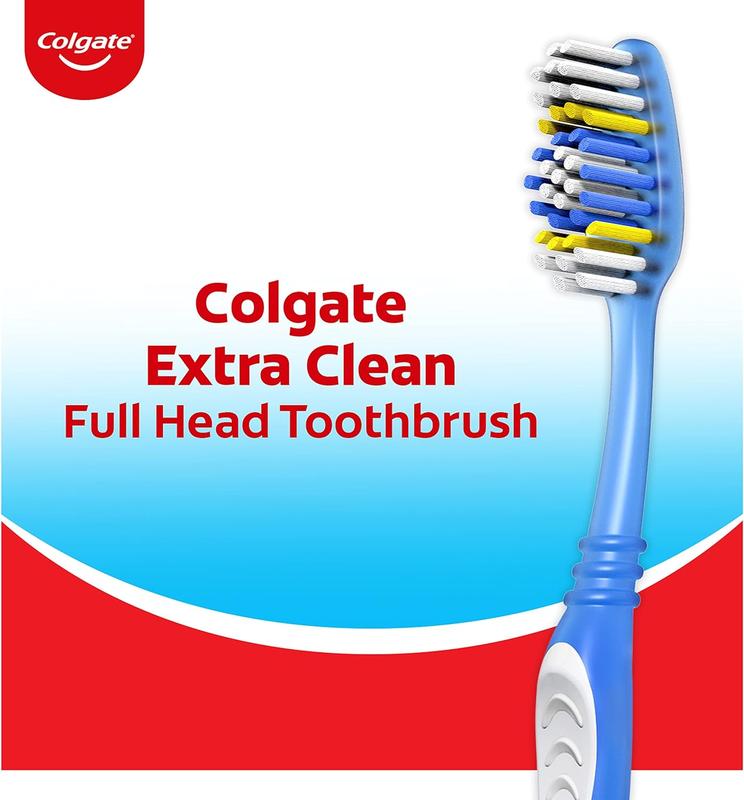 Colgate Extra Clean Toothbrush, Soft Toothbrush for Adults Packaging May Vary, 6 Count Comfort Oral