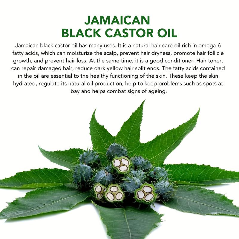 HECMOKS Organic Jamaican Black Castor Oil: Natural Remedy for Hair Growth & Thicker Eyelashes Haircare Vitamins