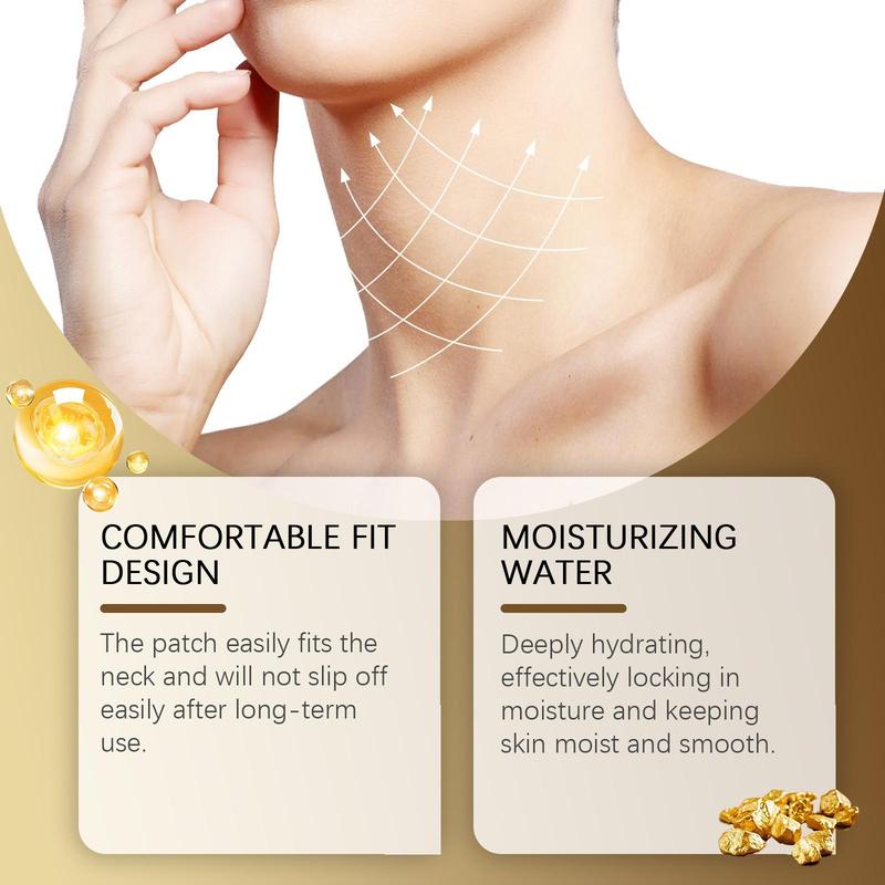 24k Gold Collagen Neck Patches, 1 Box Moisturizing Neck Care Patches, Neck Lifting Patches, Skin Care Products for Women