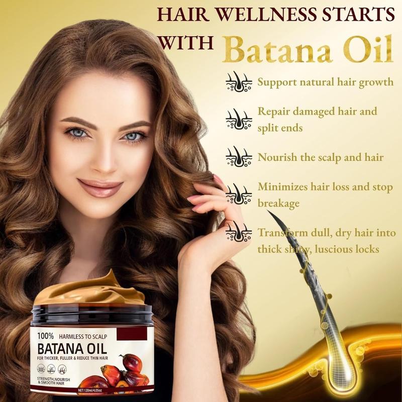 100% Raw Batana Oil for Hair Growth, Natural Raw and Pure Unrefined Batana Oil Organic Hair Growth Batana Oil Prevent Hair Loss Haircare Conditioner