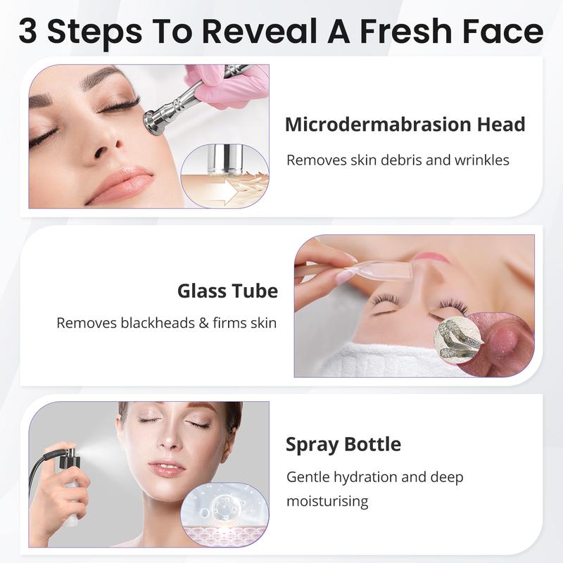 UNOISETION Diamond Microdermabrasion Machine, 3 in 1 Dermabrasion Facial Machine, at-Home Microdermabrasion Tool for Exfoliation powerful suction facial beauty