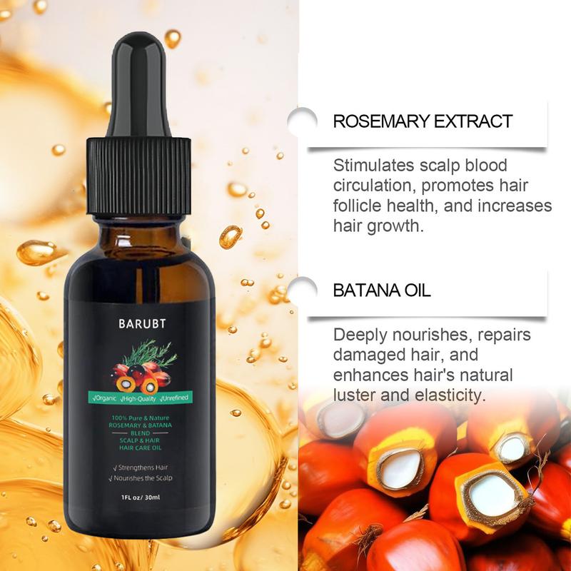 Rosemary & Batana Oil -Blended with Jojoba & Argan Oil-100% Organic Essential Oil forHair Haircare Daily Repairing Restore