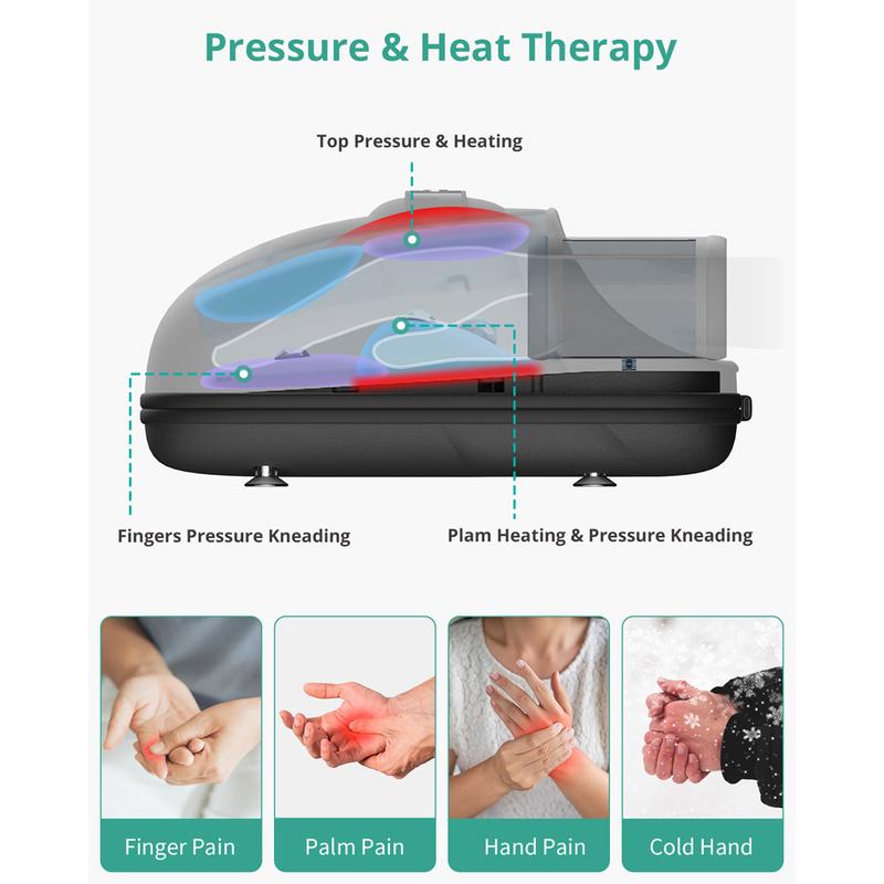 Medcursor Hand Massager, Cordless with Heat, 6 Intensities, 6 Modes, Dual Heat Levels, and Auto Shut-Off Feature, Comfort, Ideal Gift