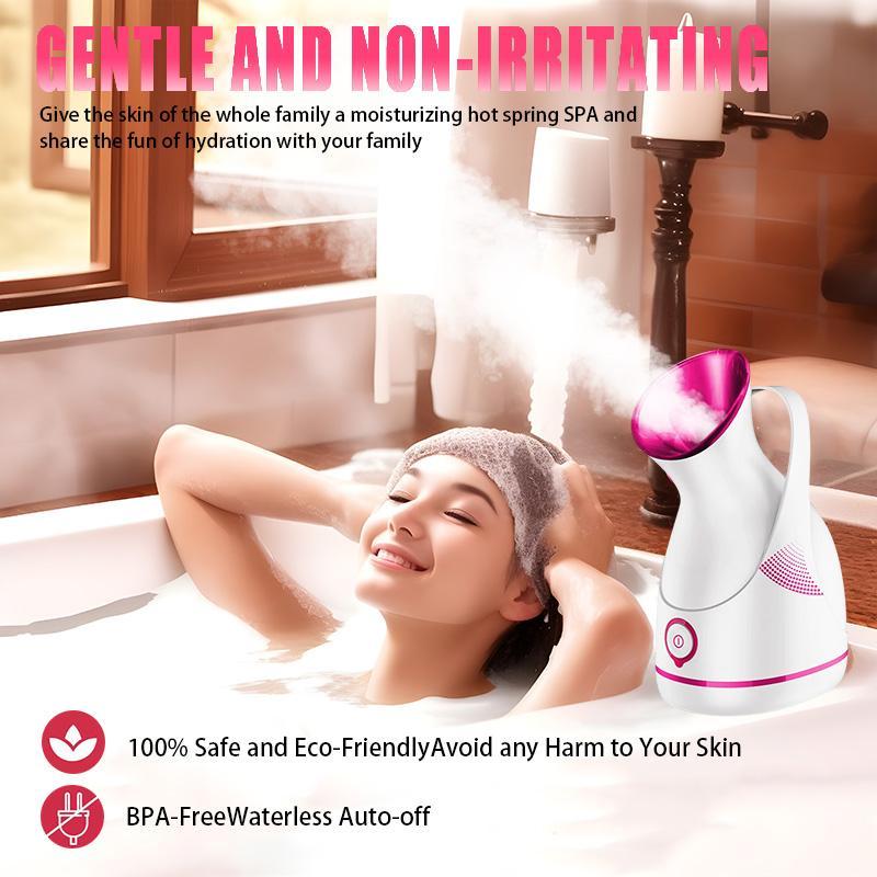 Professional Smart Facial Steamer, Nano Ionic Hydration Facial Beauty Skincare Instrument, Home Spa Face Skincare Product for Women Face Steamer Ordinary Skincare, Skin Care Products, Halloween, Christmas