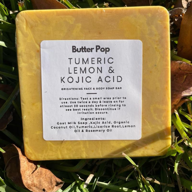 Tumeric Lemon & Kojic Acid Brightening Soap,Dark Spot Reducer