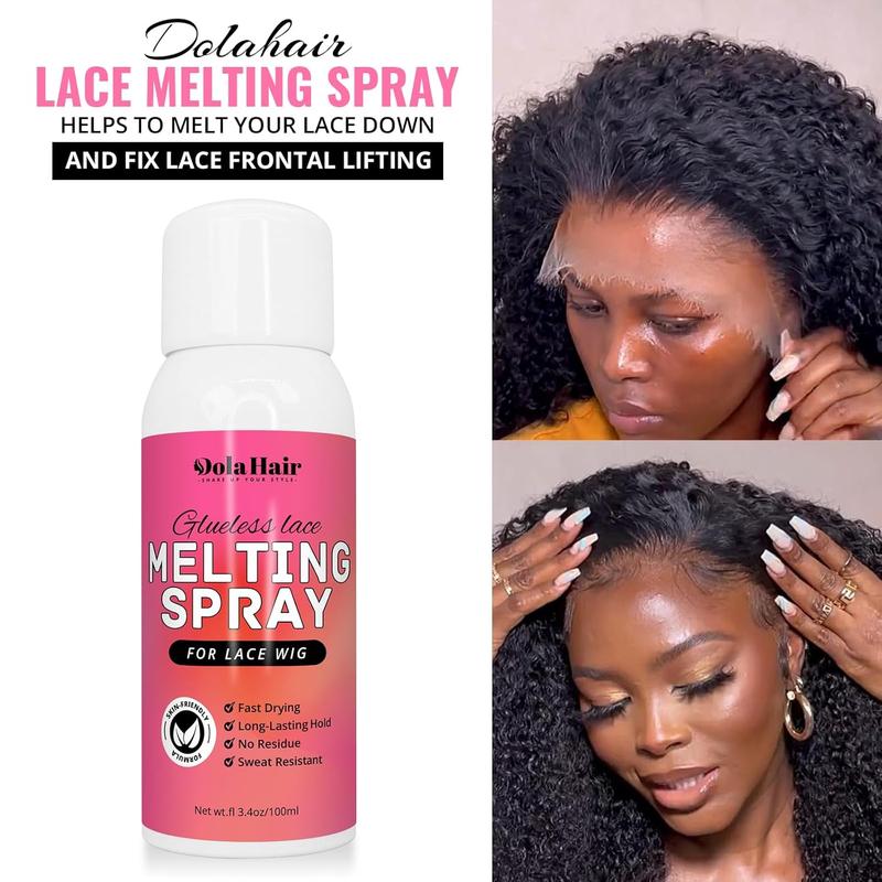 HOT!!! Dolahair Lace Glue Kit Lace Tint Mousse Wig Glue Kit complete set lace front kit wig installation kit wig melting kit Melting Spray for Lace Wig Melt Wig Essentials