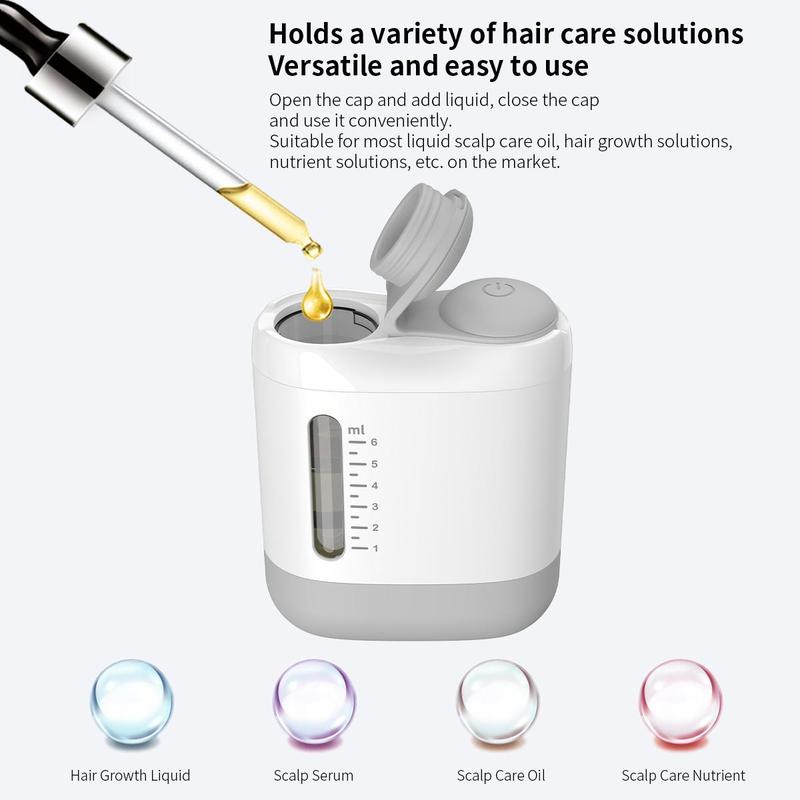 3 in 1 LED Red and Blue Light Electric Scalp Massager, Scalp Oil Applicator & Hair Oil Applicator for Hair Growth, Oil Massager for Scalp, Suitable for Head Massage and Daubing Scalp Hair Strengthening Oil, Stocking Fillers Gift