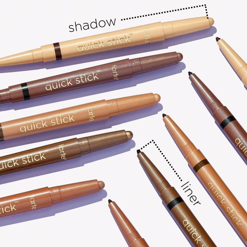 tarte quick stick eyeshadow trio - waterproof, cream shadow stick and liner