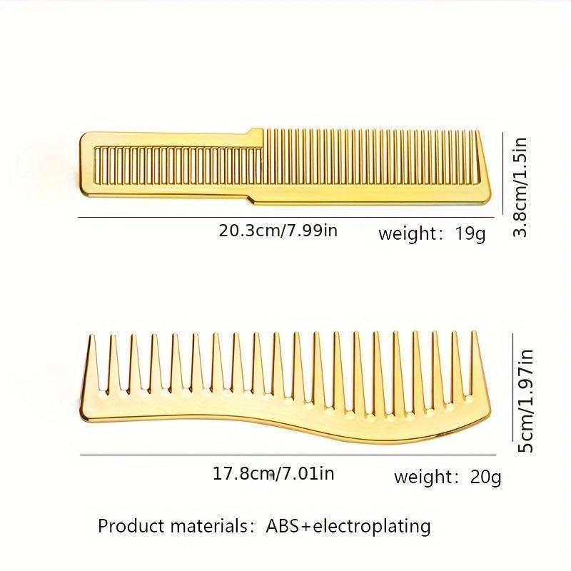 Double Sided Hair Brush Comb, 2 Counts set Hair Salon Styling Comb, Beard Comb, Hairdressing Comb, Hair Styling Tool for Women & Men