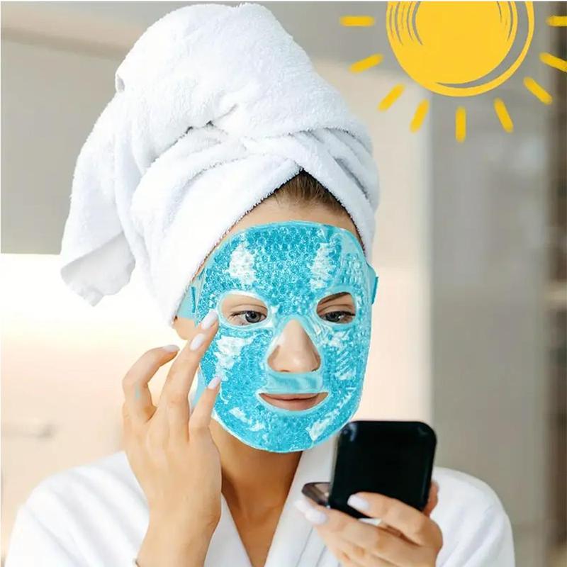 Cold & Hot Use Facial Gel Mask & Massage Ice Roller, 2 Counts set Face Lifting & Firming Skin Care Tool, Professional Skincare Tools for Women